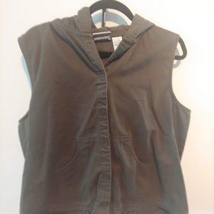Army green hooded vest